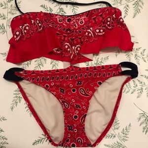 The cutest summer bandana suit! Top and bottom.